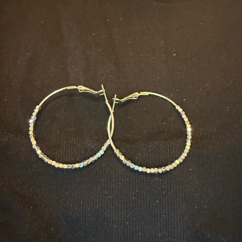 silver Hoop Earrings